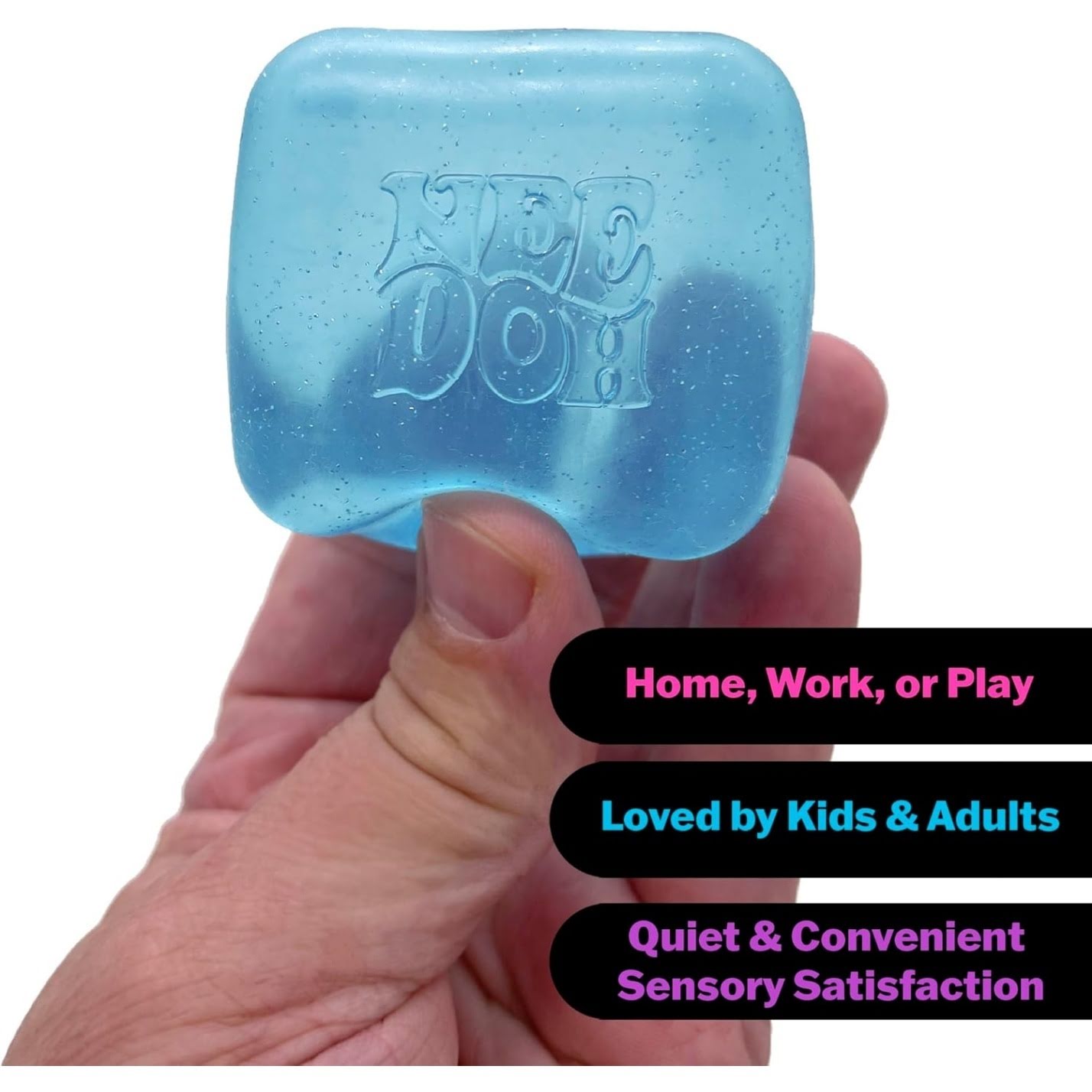 NeeDoh Nice Cube ¨C Solid Squish ¨C Pink
