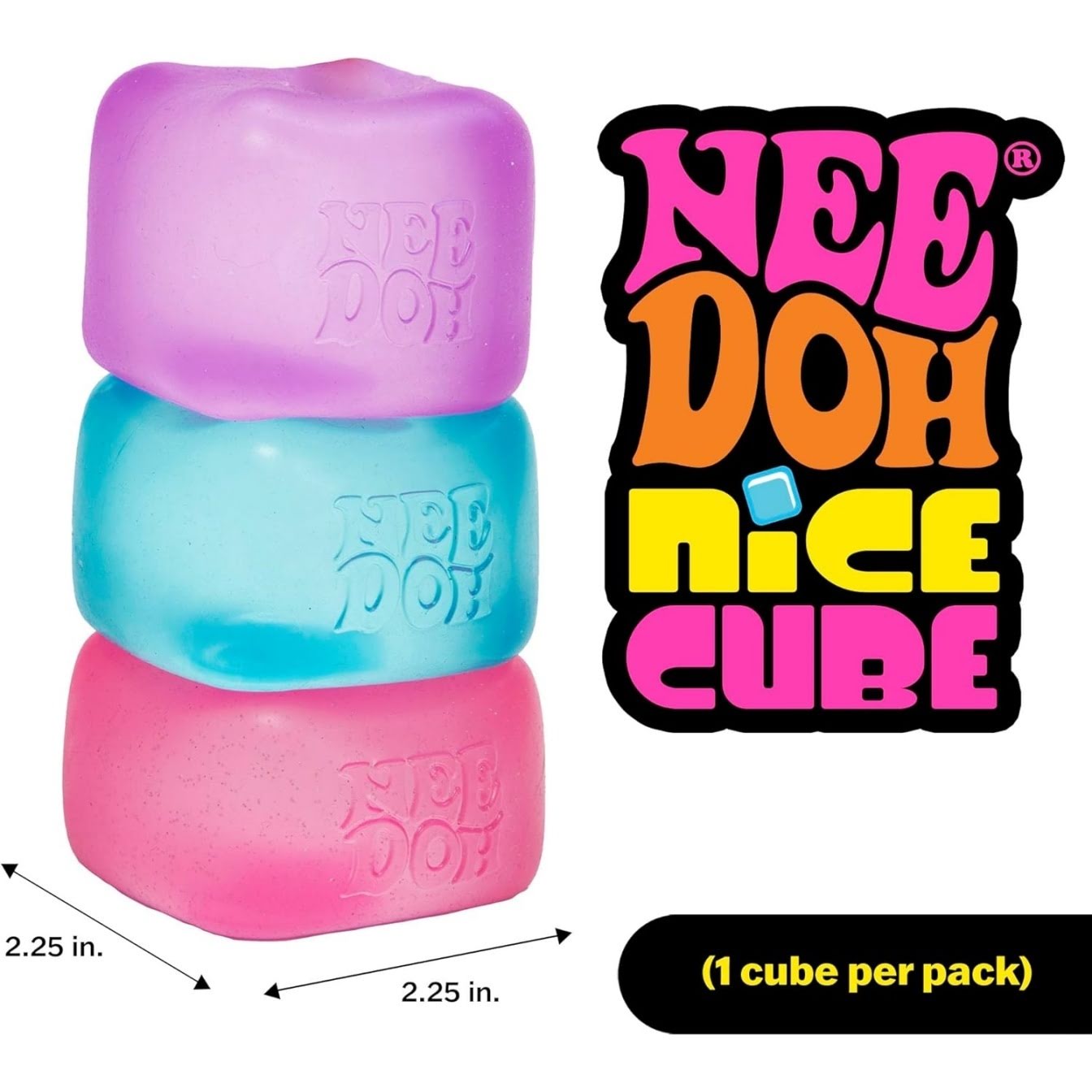 NeeDoh Nice Cube ¨C Solid Squish ¨C Purple