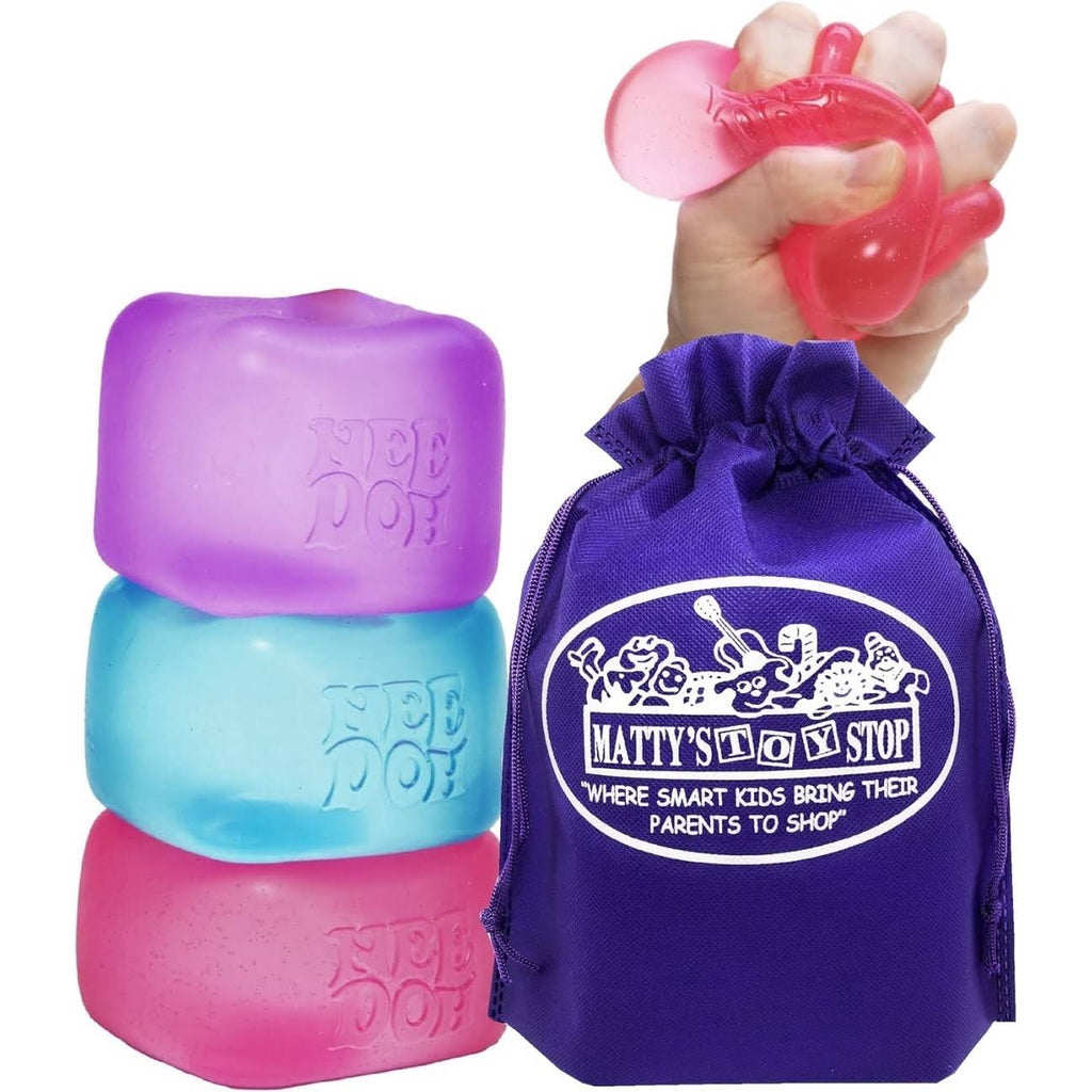 Nice Cube Translucent NeeDoh ¨C 3 Pack (Purple/Pink/Blue)